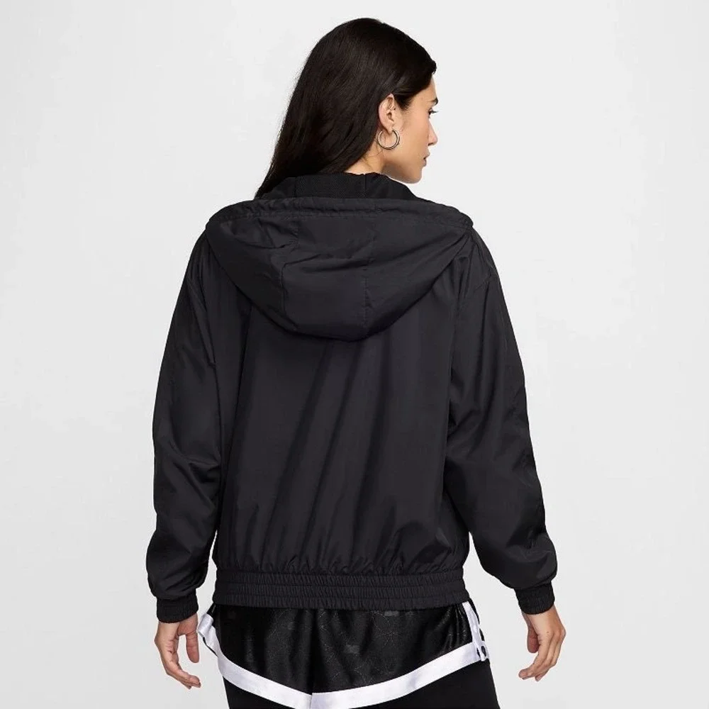 Nike Sportswear Essential Women Black UV Protection Hooded Windbreaker Jacket S‎
